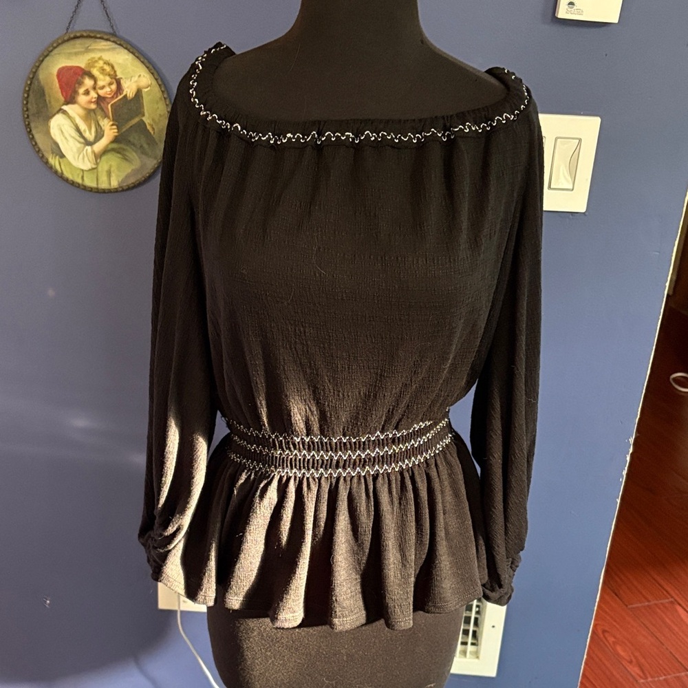 NWT Elegant Black Women's Top